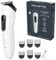 Rowenta Trim & Style 8 in 1, multiaccesorios para hombre, cuchillas de acero inoxidable autoafilables, 6 peines fijos, accesorio apra nariz y orejas, TN8934E0