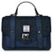 Islander Harris Tweed Large Satchel, Navy Overcheck