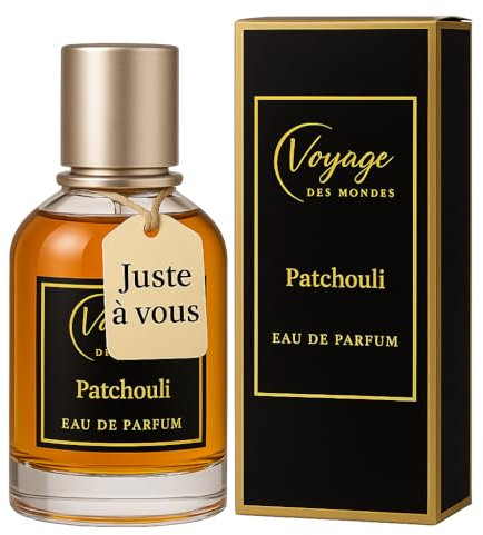 Voyage des Mondes Eau de Parfum – Patchouli, 50 ml Parfum de Luxe Longue Durée pour Femme (Fabriqué en France)