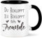 Diztoud Geschenk für Freund Weihnachten, Geburtstag, Geschenke für Freunde, Beste Freunde Geschenke, Freundin, BFF, Kollegin Tasse mit Spruch Du Ich Bekloppt Wir Freunde, 325ml Kaffeetasse, Schwarz