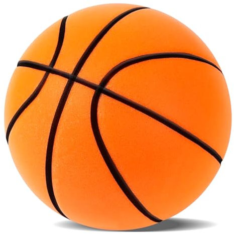 Haokelai Silent Basketball, Größe 7 (24 cm/9,4 Zoll) Leiser Basketball, Ball aus Schaumstoff mit Hoher Dichte, Nicht Beschichtet, Schaumstoffball für Das Training im Raum, für Kinder und Erwachsene
