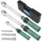 DISEN Juego de llaves dinamométricas de 6 piezas con calibración de precisión (1/2+3/8+1/4 pulgadas) – Cabeza de carraca bidireccional para coche, moto, bicicleta – con certificado de calibración y