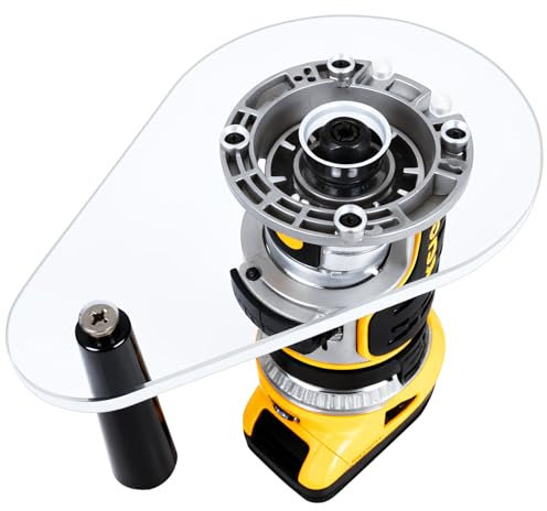 Single Grip Router Base Plate – Pre-Drilled for DeWalt DWP611 & DCW600B Compact Routers | Easy Control for Precise Routing