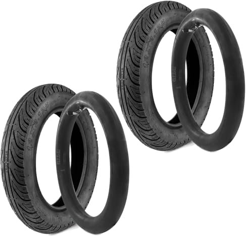 2er-Pack E Bike Reifen 12 Zoll 12.5x2.125 und 2er-Pack 12 Zoll Schlauch AV32mm Ventil Fuer Kindfahrrad/BMX/E-Fahrrad