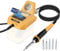 Saldatore senza fili per batteria DeWalt da 18 V, stazione di saldatura digitale LCD elettrica con 5 punte per saldatura, riscaldamento rapido 40S, temperatura regolabile per fai da te, riparazione