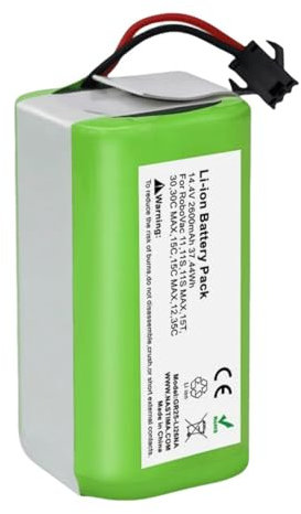 1 X 14.4V 2600mAh Batería De Recambio De Ion Litio Compatible con Conga Excellence 990 950 1090 1790 1990 Compatible con Deebot N79 N79S