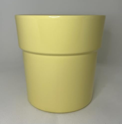 Pot Décoratif Caluna Jaune Pastel pour Orchidées et Plantes d'Intérieur, 13 cm