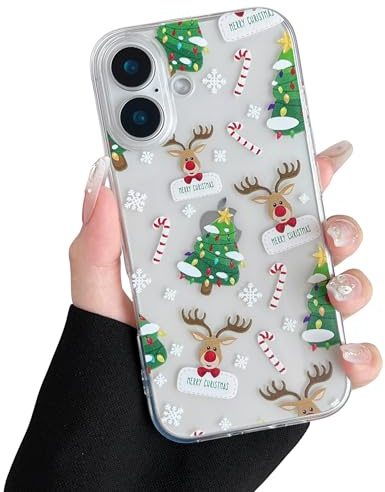 ZTOFERA Hülle für iPhone 17 6,3, Weihnachten Design Schlank Hülle, Weich Flexibel Anti-Kratzer Bumper Schutzhülle, Transparent