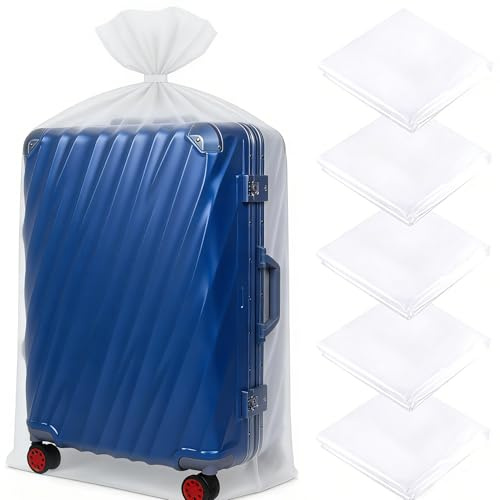 6 Pcs Bolsas de Almacenamiento de Plástico Transparente, 100 x 152 cm Bolsas de Plástico Planas Extra Grandes Transparente, Bolsa de Almacenamiento para Maletas Equipaje Sillas Muebles Colchas Ropa