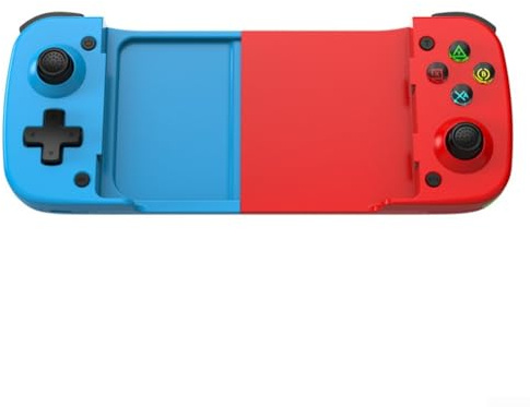 ZAMETTER Manette de jeu extensible avec bouton arrière effet Hall - Design ergonomique pour Switch PC - Plusieurs modes - Fonction de programmation macro et vibration (rouge et bleu)