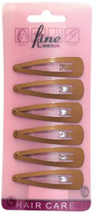 6 X Bendy Snap Hair Clips/Metal Sleepies/Hair Grips/Tic Tac Hair Clips (Blonde (6152))