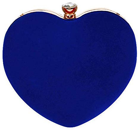 Mily Herzförmige Clutch Bag Messenger Shoulder Handtasche Tote Abendtasche börse, Blau (Königsblau), Einheitsgröße