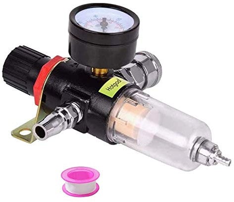Hotgod Filtro dell'aria BSP da 1/4 Compressore Trappola Umidità Olio Lubrificatore Acqua per Compressore e Utensili ad Aria