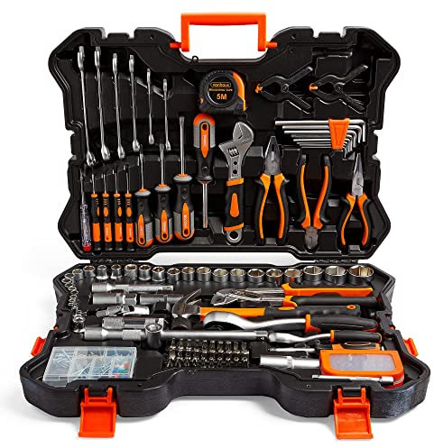 VonHaus Socket & Tool Set, 256 Piece Tool Set with Socket Set, in Heavy Duty Storage Case, Everything You Need for DIY, Workshop & Garage, Spanners, Pliers, Screwdrivers & Grips