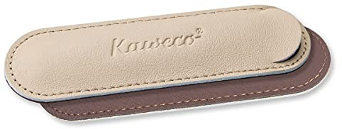 Kaweco Eco Leather 1 Pen Pouch Sport Creamy Espresso I Pen Case Suitable for The Sport Series I Writing Case Made of Genuine Leather with Beautiful Embossing I Chic & Classic I Pen Case 12 x 3.5 cm
