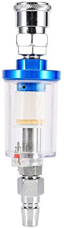 Oil Water Line Separator, Fydun Air Pressure Regulator Water Oil Separator Spray Gun Air Line Filter Water Trap Clear Painting Moisture Separator with Male and Female Adapter