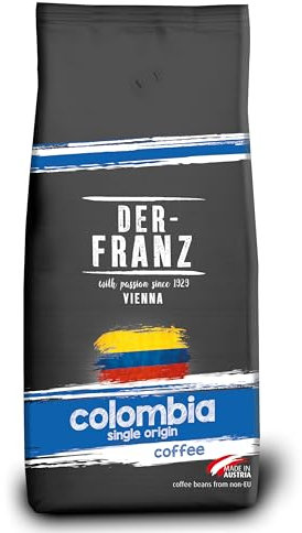 Der-Franz Columbia Single Origin Café, granos enteros, 1000 g
