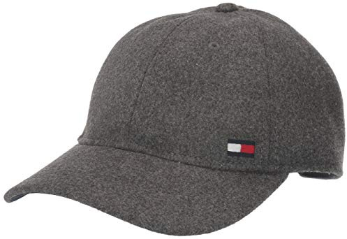 Tommy Hilfiger Herren Dad Hat Billy Corner Flag Cap Baseballkappe, Anthrazitgrau meliert, Einheitsgröße
