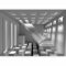 murando - Papier peint panoramique 350x256 cm - Revêtement mural décoration pour chambre salon - Design moderne - Blanc gris - Figures géométriques d'abstraction, tunnels géométriques n-A-1038-a-a