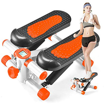 ZXLLAFT Silent Hydraulic Stepper, Schlankheitsbeine, Shaping Home Fitness Stepper, Rad-Stepper, Gym Workout Stepper für Frauen Männer,A