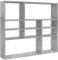 vidaXL Wandregal mit 10 offenen Fächern Hängeregal Wandboard Bücherregal CD DVD Regal Dekoregal Schweberegal Betongrau 90x16x78cm Holzwerkstoff