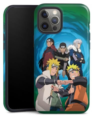 Panzer Handyhülle kompatibel mit Apple iPhone 12 Pro Max robuste Outdoor Hülle Schutzhülle glänzend Hokage Naruto Shippuden Offizielles Lizenzprodukt