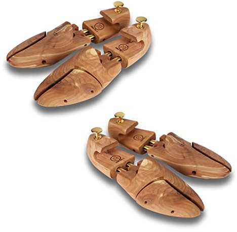 MTS care MAX No.1 Cedar 2 Paar Set Größe 41/42 - Zedernholz Schuhspanner für Damen und Herren - Schuhstrecker hält Schuhe in Form - für angenehme Frische