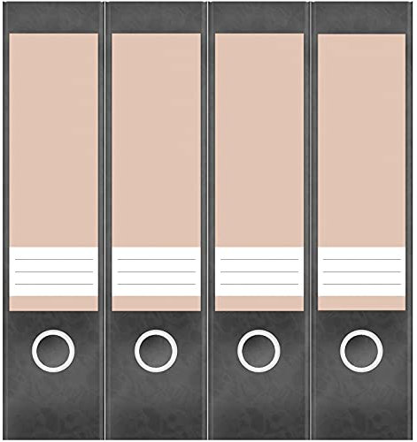 Etiketten für Ordner | Braun 7 | 4 breite Aufkleber für Ordnerrücken | Selbstklebende Design Ordneretiketten Rückenschilder