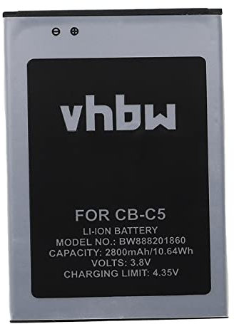 vhbw Akku Ersatz für Cubot C5 für Handy Smartphone Telefon (2800mAh, 3,8V, Li-Ion)