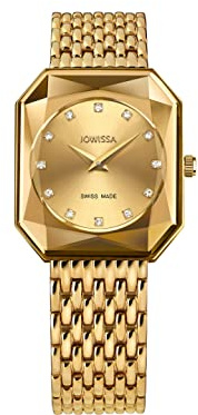 JOWISSA Gold Facet Radiant Schweizer Damenuhr J8.079.M