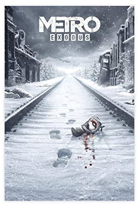 RIELLI Metro Exodus-Spiel 1 Leinwand-Poster, Schlafzimmer-Dekoration, Sport-Landschaft, Büro-Raumdekoration, Geschenkrahmen: 30 x 45 cm