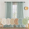 MIULEE Gardinen Vorhänge schlaufenschal Voile Vorhang Modern Leinenoptik Halbtransparent für Wohnzimmer Schlafzimmer Raumteiler Schiebevorhang 2er Set Stores Türkis 260x140 cm