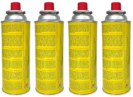 Campata Gaskartuschen 227g 520ml Camping Gas Butangas Kartusche Campingkocher Bunsenbrenner Gaskocher, Gasheizung, Gasbrenner, Lötbrenner (4 Kartusche)