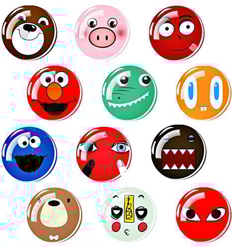 Funny Fridge Magnet - Refrigerator Magnet - Decorative Magnets for Whiteboard - Cute Glass Magnet for Locker Office and Kitchen (Emoji 1)