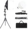 Kit di illuminazione softbox, Skytex 40,6 x 40,6 cm, lampadina LED E27 da 135 W, 5500 K, kit di illuminazione continua per studio fotografico, attrezzature per riprese fotografiche, registrazione