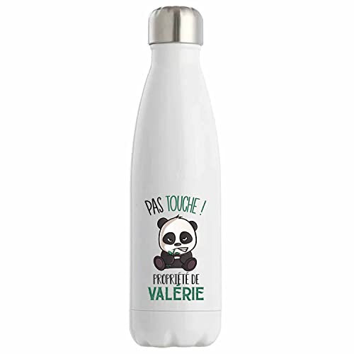 Bouteille Isotherme Valérie Pas Touche Panda | Idée Gourde Cadeau Travail Métier Humour Collègue Homme Anniversaire Noël