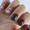 24 Piezas Uñas Postizas Cortas Cuadradas, Ballerina Uñas Falsas Lineas Negras Acrilicas Press on Nails, Artificiales Adhesivos de Uñas para Mujeres y Niñas, 12 Tamaños