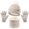 OZERO Kinder Wintermütze Handschuhe Schal Set - Warmes Fleece 3-teiliges Set für Jungen & Mädchen, Weiche Beanie mit Fäustlingen & Halstuch gegen Kälte - Für Kindergarten & Outdoor