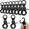 Drehbarer Karabinerhaken Aus Edelstahl, Scherenkarabiner Hunde Gepäckschnalle Drehbar Schwarz, 10 Stücke Karabinerhaken Mit Drehgelenk, Für Hundeleine, Schlüssel, Taschen, Gurtband (Schwarz).