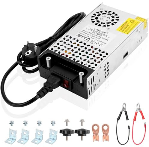 Alimentatore 12V 50A 600W Trasformatore 220V AC to DC 12V 50A 600Watt Alimentatore Switching Trasformatori per Pompa CCTV Telecamera sicurezza Auto Stereo Stampante 3D altri 12Volt Dispositivi