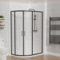 Aquariss Left/Right Offset Quadrant Shower Enclosure 6mm Easy Clean Glass Sliding Door Shower Cubicle Matt Black 1200x800x1900mm