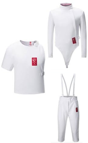 3-teiliger Fechtschutzanzug Fechtkleidung for Erwachsene Und Kinder Weste/Hose/Jacke Aus 350N Anti-Dorn-Stoff Professioneller Fechtanzug für Erwachsenen Und Kinderfolie Degen Und Säbel ( Dicke : Right