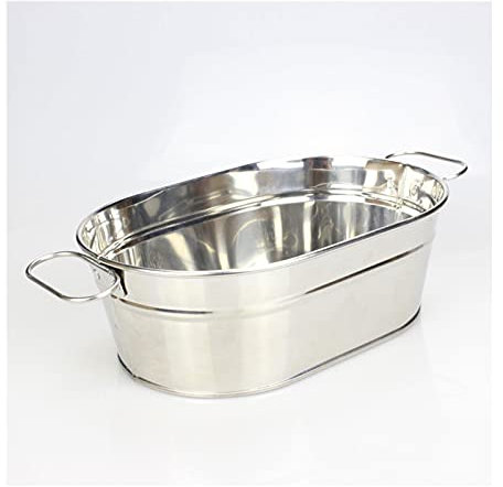 MOOWI Ice Bucket Stainless Steel Handle Ice Bucket Party Party Beer Beverage Bucket Restaurant Household Champagne Bucket Kitchen Food Storage Bucket Keeps Ice Cold & Dry