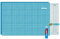 SEMPLIX Schneidematten Set - Schneideunterlage 90 x 60 cm (A1), Rollschneider Maxi, Patchwork Lineal + Aqua-Trickmarker (türkis/petrol)