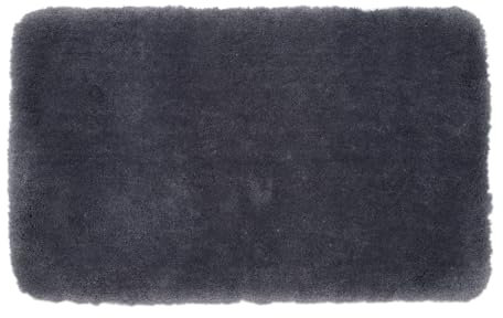 Gözze - Deluxe Badteppich mit extra hohem Flor, 100% Polyester (Mikrofaser), Mit Antirutschbeschichtung, 60 x 100 cm - Anthrazit