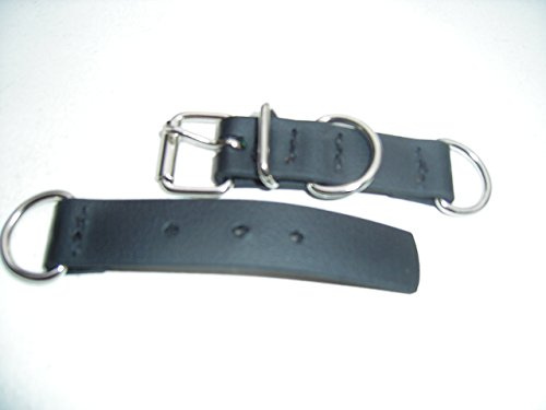 MJH BioThane Halsband Verschluss Halsbandadapter verstellbar 25mm breit versch. Farben vernäht (schwarz)