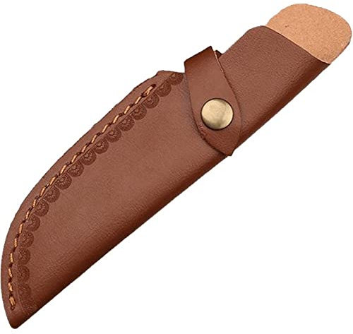 Handmade Leather Knife Protective Cover - Vertical Survival Knife Sheath