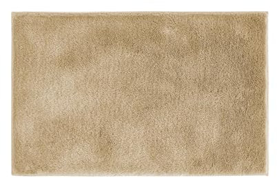 andiamo Badematte rutschfest Florida - Badezimmerteppich weich und flauschig - Badteppich rutschfest waschbar Duschvorleger Badvorleger für Badezimmer 60 x 100 cm Taupe