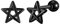 Yumilok Pentagram Ohrstecker Stern schwarz Ohrringe For Damen Herren Hypoallergen Sleeper Ohrstecker Stud Piercing Huggie