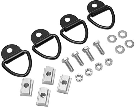 T-Nutensteine, Ger?uscharme 3/8-Zoll-16-Gewinde-Zurranker, Bettdeckschienen aus Kohlenstoffstahl, 3000 Pfund Bruchfestigkeit, 4er-Set f¨¹r LKW-Anh?nger, SUVs, Boote,Zubeh?r f¨¹r LKW Drehmaschinen